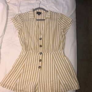 STRIPPED BUTTON DOWN ROMPER
